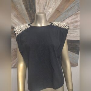 Shoulder Pearl Short Sleeve Size SMALL
